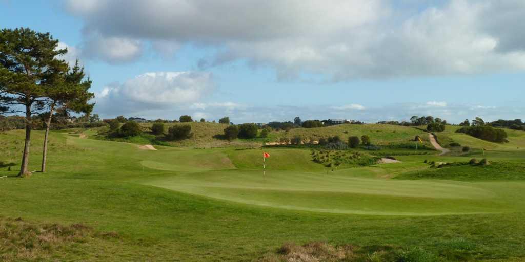 Looking back from 9th green, Moonah Links Open Course